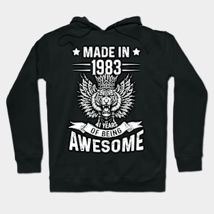 Made In 1983 41 Years Of Being Awesome Birthday Hoodie